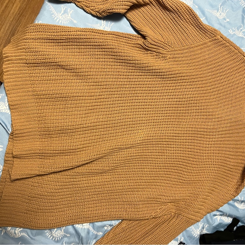 American Eagle Outfitters Tan Cowl Neck Sweater